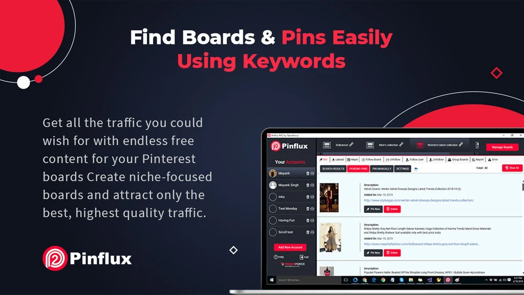 Pinflux - Best Pinterest Marketing and Automation Tool